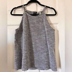 Green Envelope Black and White Racer Back Top in size Large